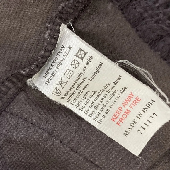 Monsoon Gypsy Skirt Brown 8/10 Silk Frill Needlecord Elastic Waist Hippie Boho - Picture 9 of 9